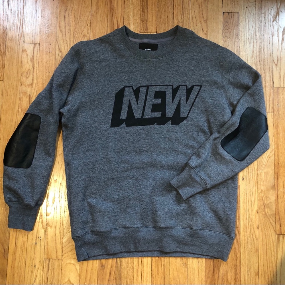 STAMPD Crew Sweatshirt - New Motif - Grey - Black